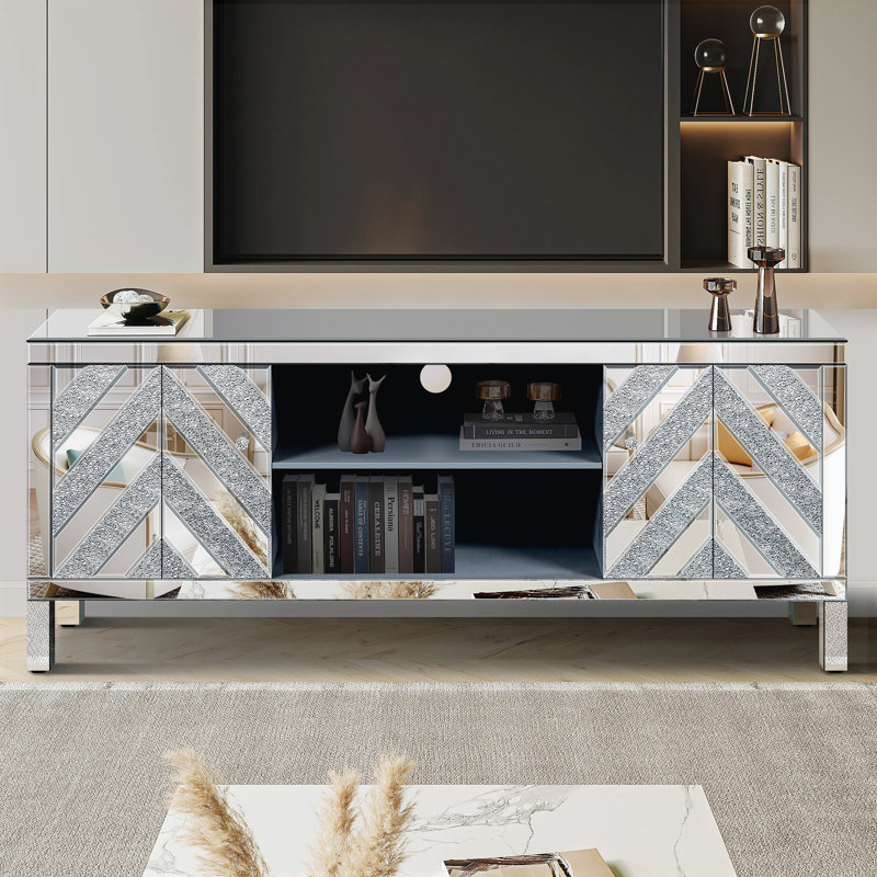 Mirrored entertainment unit discount